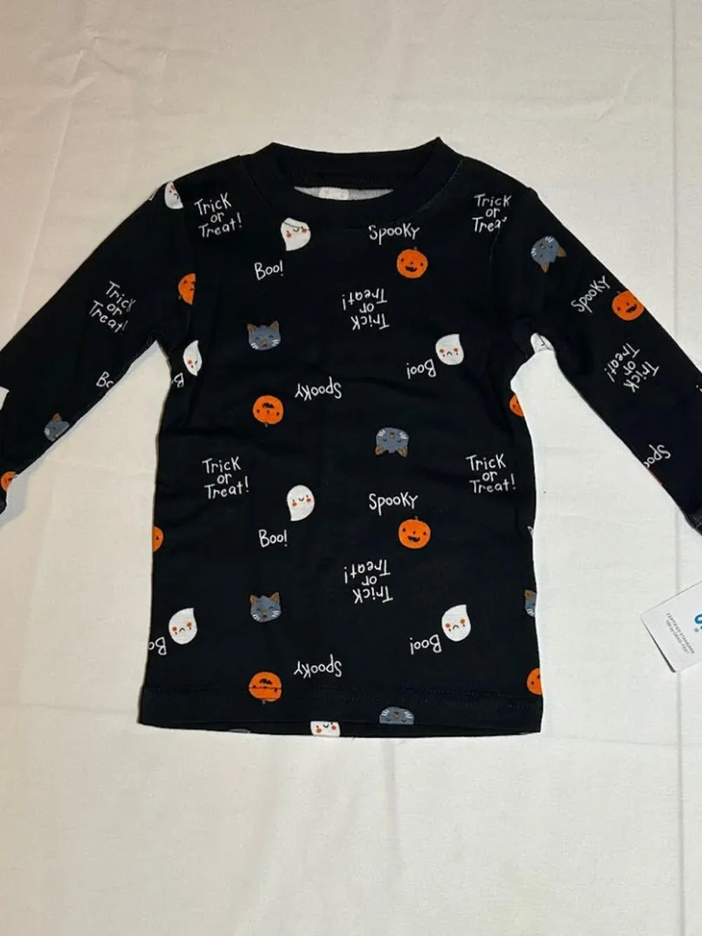 Carter's Baby Girls 12 month Black Spooky Ghost Pumpkin PJ Set NWT Halloween